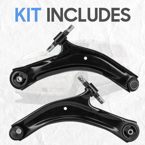 Heavy Duty Front Lower Control Arm With Ball Joint Suspension Kit Bolt On for Nissan Rogue 2.5L 2008-2015 Two Piece