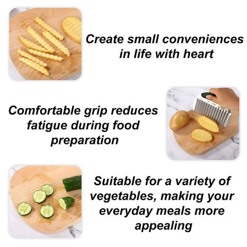 Vegetable Spiral Cutter Set With Crinkle Fry Cutter Waffle Slicer Knife And Peeler Stainless Steel Kitchen Gadgets For Potatoes