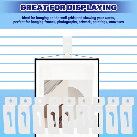 30Pcs Slatwall Notch Hooks For Display Panels Photo Frames And Pegboard Hangers White Slatwall Accessories holding frame