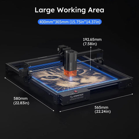 20W Laser Engraver A20 Pro V2 From Atomstack For Precise Wood Metal Acrylic Leather Engraving And Personalization with large working area