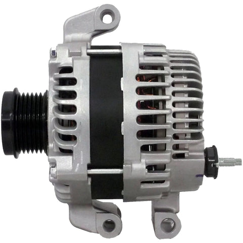 Remanufactured Car Alternator That Runs Smooth With High Quality Bearings, Double Lipped Seals, And High Temp Lube side view