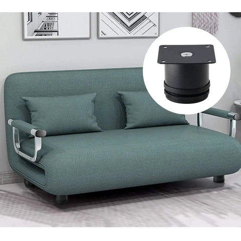 Sofa with Set Of 4 Adjustable 2 Inch Stainless Steel Furniture Legs For Cabinets Sofas Tables And Shelves Round 2 Inch Diameter Feet