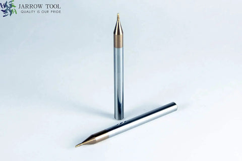 Pro Grade Carbide Ball Nose End Mill Set For CNC Machining, TiAlN Coated, Two Flute, 1/32 Inch Diameter, 1/8 Inch Shank, 3/32 Inch Length