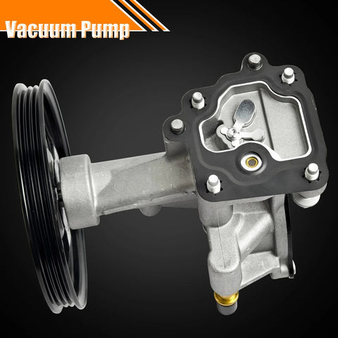 Brake vacuum pump with pulley and mounting bolts; aluminum housing for GM SUVs and pickups