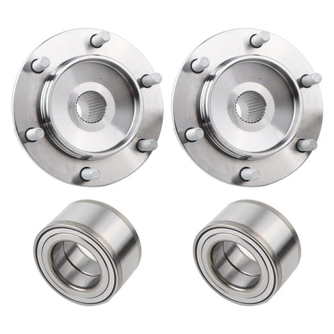 Two Front Wheel Hub Bearing Assemblies With ABS Sensor For Toyota 4Runner 1996 To 2002 Sequoia 2001 To 2007 Tacoma 1995 To 2004
