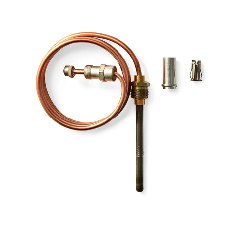 Resideo CQ100A1005 replacement thermocouple with copper coil and brass fittings, 36-inch length