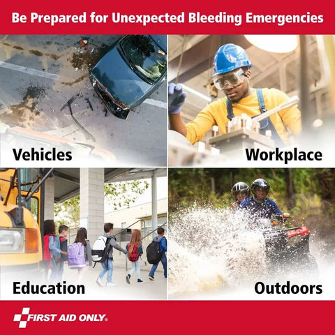 Bleeding Control Kit For Limb Wounds With Tourniquet 7 Pieces Portable First Aid Set use scenarios: vehicles, workplace, education, outdoors