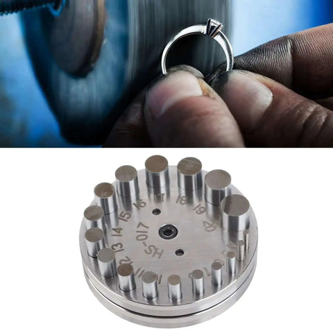 Circle Round Disc Cutter Set 17Pcs Pro Grade Steel Jewelry Making Kit for Metal Cutting and Forming Diameters 0.16 to 0.79 Inch