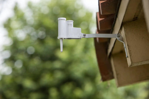 Wireless Rain Sensor System With Automatic Sprinkler Shutoff Mounts To Gutter Or Wall Compatible With Most Irrigation Controllers