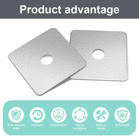 Heavy Duty Galvanized Square Washers Set Forty Pieces Inner Diameter Five Eighth Inch Outer Diameter Three By Three Inches Thickness One Eighth Inch Flat Gasket Fasteners For Construction And Industrial Equipment Anti Loosening