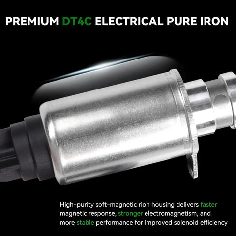 Close-up of VCT Solenoid Replacement Kit for Ford Lincoln Mercury V8 4.6L 5.4L Engines, showing smooth metal finish.