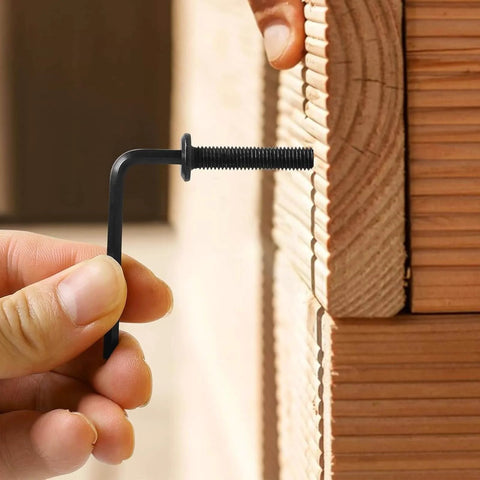 Installing M6 x 25mm Flat Head Hex Socket Cap Screws 30 Pack, 304 Stainless Furniture Bolts Full Thread, Black Oxide Finish