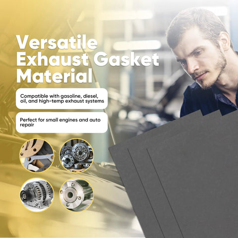 Terixe 3-pack 15x11.8in dark gray non-asbestos gasket sheets, 0.8–1.2 mm, for exhaust and engine gaskets.