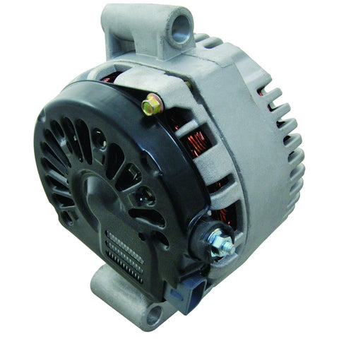 Front view of replacement alternator for Ford Explorer Mountaineer and Sport Trac with 4.0L V6 2001-2004, plug-and-play ready