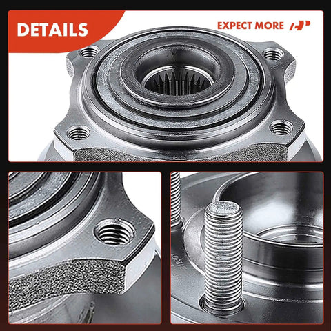 Close-up views of 2 Pack Rear Wheel Bearing And Hub Assembly 5 Lug Fit Chrysler 300 2005 2009 Dodge Charger 2006 2009 Magnum 2005 2008