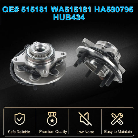 4WD Front Wheel Bearing Hub Assembly 6 Lugs With ABS Fits 2018 2019 2020 2021 Ford Expedition And Lincoln Navigator 3.5L OE WA515181