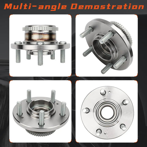 Multi-angle view of Rear Wheel Bearing And Hub Assembly For Hyundai Santa Fe 2001 Through 2006 FWD With Five Lug 4 Wheel ABS