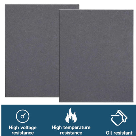 DVBB dark gray gasket material sheets, non-asbestos, 15 x 11.8 in, high temperature, oil resistant, 2 sheets