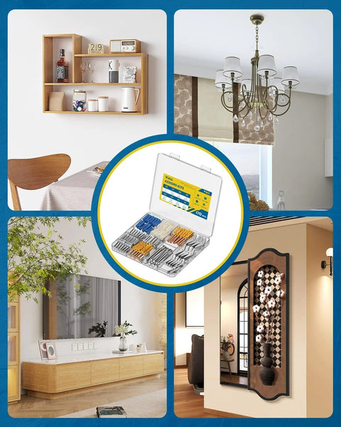 Self Drilling Drywall Anchors Kit 170 Pieces Heavy Duty Wall Anchors For Drywall And Hollow Walls in home and office settings