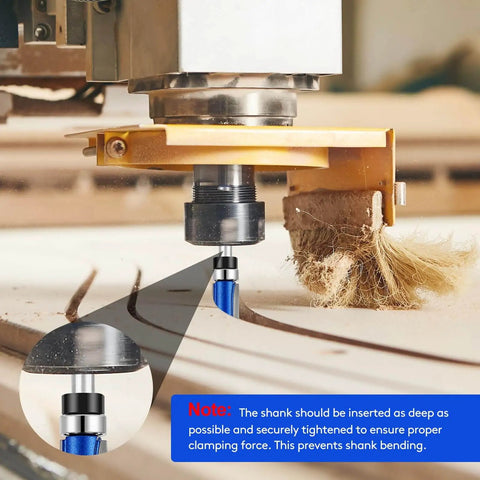 Router using Four Piece Flush Trim Router Bit Set With Top And Bottom Bearings One Quarter Inch Shank Carbide Cutter for trimming wood edge
