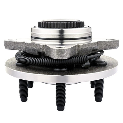 Pair Front Wheel Hub Bearing Assembly for Ford F-150 2004-2008, Expedition 2003-2006, Lincoln Mark LT 2006-2008, Navigator 2003-2006 4x4 Only with ABS, OE-Grade Replacement, Durable Bearings, Smooth Operation, Rust-Resistant, Quiet Ride front view