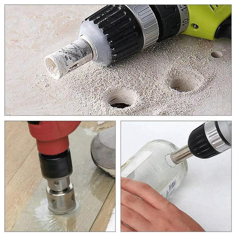 Diamond Hole Saw Kit For Plant Pots 15 Piece Set Easy To Use Drills Clean Drainage Holes In Ceramic Terracotta Glass And Tile
