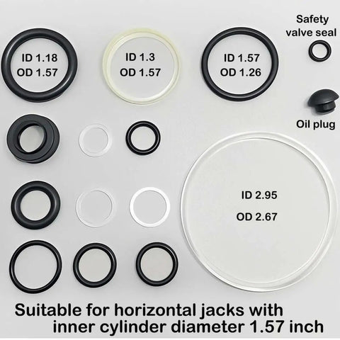 Image of 15 Piece 3 Ton Hydraulic Floor Jack Seal Kit With O Ring Seals Complete Fix Kit For SUVs Trucks And Automotive Jacks Universal Fit