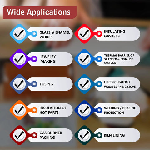 Ceramic fiber paper for high-temperature insulation; wide applications including gaskets, fusing, kilns and stoves