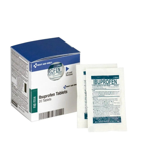 Smart Compliance Ibuprofen Packets Refill for First Aid Kits by First Aid Only with easy tear packets shown
