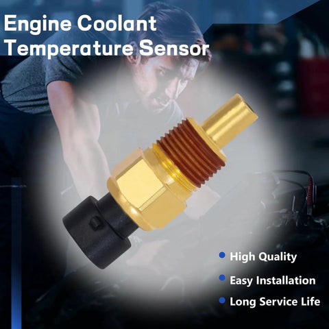 Coolant Temperature Sensor Replacement For Buick Allure Chevrolet Silverado GMC Pontiac 1986 To 2007 With 3.8L 4.3L And 4.6L Engines Direct Fit OEM Replacement 213 928 15326386 213928 shown close-up on a black background