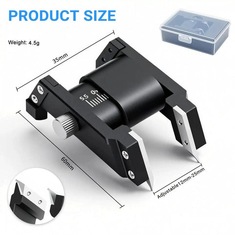 Elastic U Shaped Watch Band Spring Bar Pliers Tool for Quick Spring Bar Removal shown with dimensions and portable case