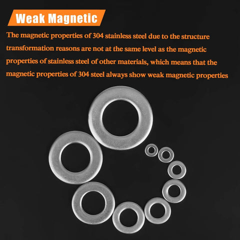 Flat washers set, 50 pcs M12, 304 stainless steel, inner Ø12mm outer Ø24mm, 2.0mm thick