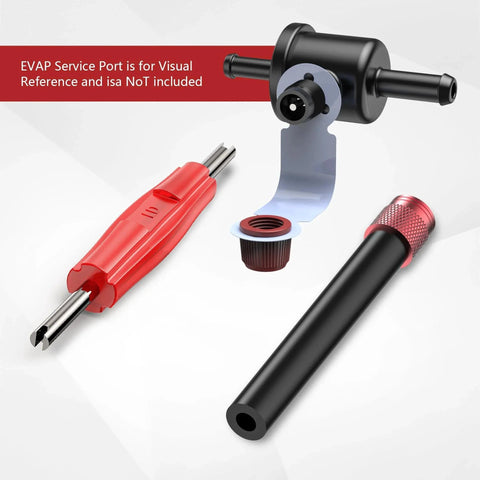 EVAP Service Port Adapter Kit with Valve Removal Tool for Fast Leak Testing on Automotive Smoke Testers