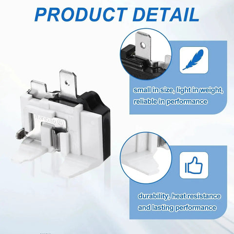 Three Pack Refrigerator Overload Protectors One Quarter Horsepower Thermal Overload Switches