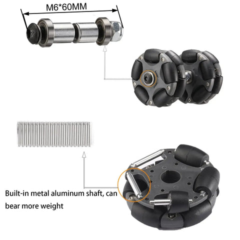 Omni Rack Easy Wheels 58mm For Brompton Folding Bike And Electric Bicycle S1 Level 10kg Load Omni Directional Roller With Bearings Kit