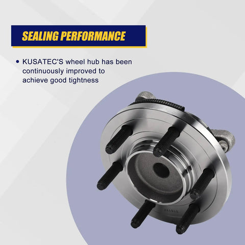 Front Wheel Bearing And Hub Assembly 515117 For 2009 2010 Ford F150 With 6 Lug Studs And ABS Front Position RWD Replacement