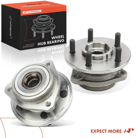 2 Pack Front Wheel Bearing And Hub Assembly That Fits Jeep Cherokee Wrangler Grand Cherokee Comanche TJ Wagoneer And Grand Wagoneer 1989 Through 1999 Models Off Road Ready, with packaging