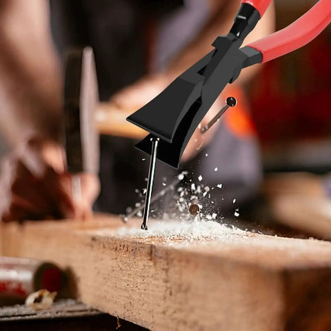 7 Inch Small Metal Sheet Seamer Hand Tool For Bending And Flattening Edges with Anti Slip Handle in use on wood project