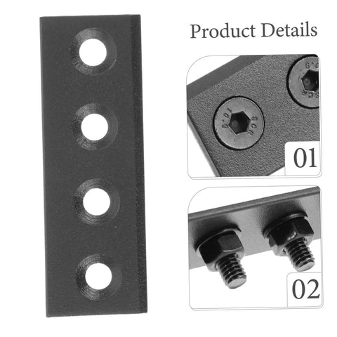 Black Barn Door Track Connector Kit No Fuss Easy Install For Sliding Doors Durable Hardware Set Sleek Modern Finish