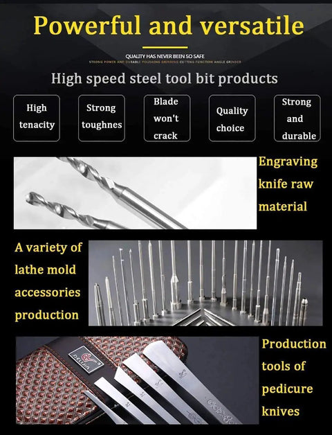 High Speed Steel Lathe Tool Bit For Milling And Turning 14mm By 25mm By 200mm 60 To 62 HRC Durable HSS Tool Bit For Hard Materials