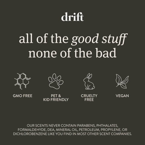 Infographic displaying benefits: GMO free, pet & kid friendly, cruelty free, vegan, with text about avoiding harmful chemicals.