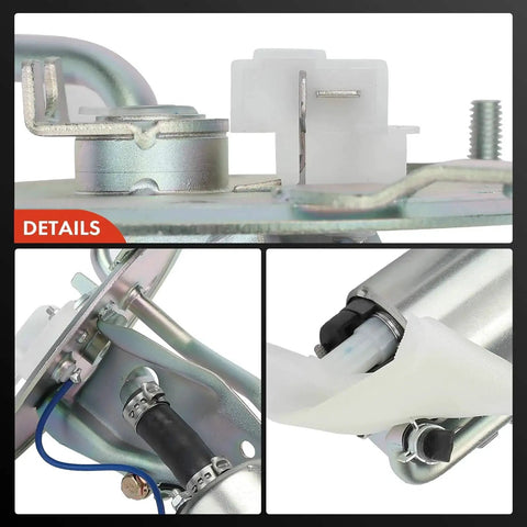 Close-up details of Electric Fuel Pump Module With Sending Unit For Honda Accord 1990 1991 1992 1993 2.2L L4 Gas Engine Replacement