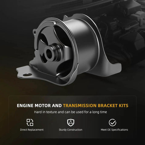 Honda CRV 2.0L Engine Motor Mount And Transmission Bracket Kit Five Piece Bolt On Direct Fit For Automatic Transmission 1997 1998 1999 2000 2001 OE Replacement GP8435 GP8982 GP8575 GP8010 GP, close-up view of a single metal component