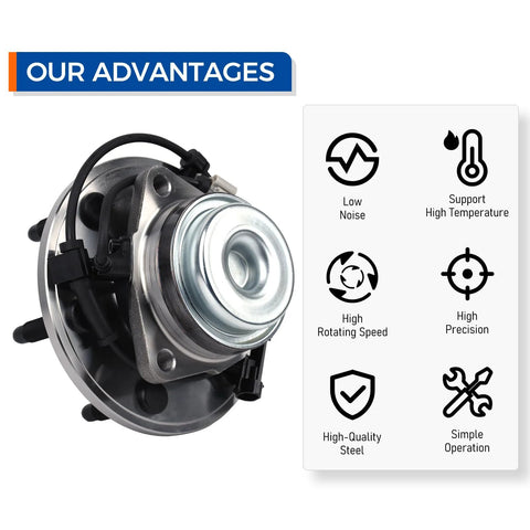2-Piece 515053 Wheel Hub And Bearing Assembly Fits 2002-2006 Cadillac Escalade with features like low noise and high precision