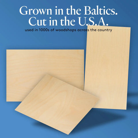 Baltic Birch Plywood One Quarter Inch Thick Craft Wood Sheets For Laser CNC Cutting And Wood Burning Pro Grade Large 12 By 24 BB Grade Baltic Birch Heavy Duty And Glue Ready With Clean Edges 3 Sheet Pack
