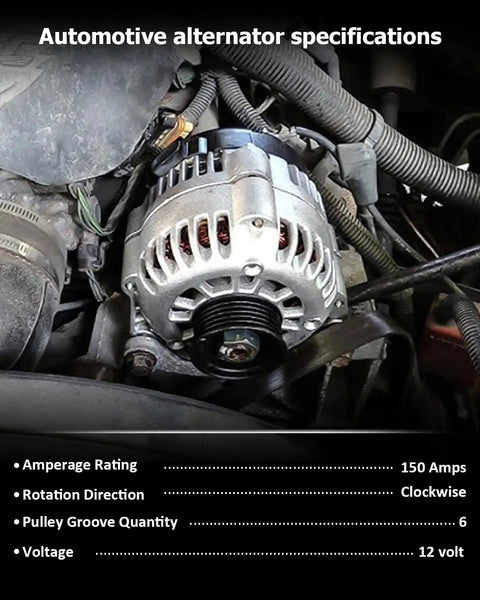 Beefed-Up 150 Amp Alternator Replacement For Santa Fe Sport 2.4L 2017-2018, Sonata 2.4L 2015-2019, installed view