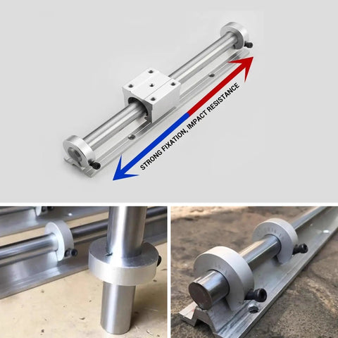 Four Pack SBR16 16mm Linear Rail Stop Collars Aluminum Alloy Shaft Limit Fixers For CNC Machines Installed on Rail