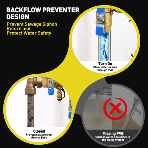 1-inch pressure vacuum breaker assembly with brass body and metal top cover for irrigation backflow prevention
