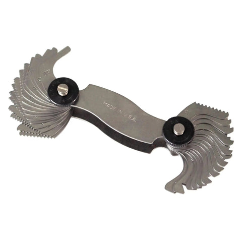 Pro Grade Screw Pitch Gauge For 4 To 42 TPI With 30 Leaves, English Thread Gage Tool In Hardened Steel, Built Tough For Machinery Auto Fasteners