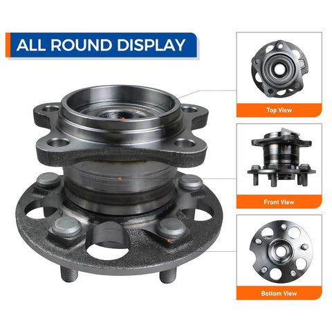 Rear Wheel Bearing And Hub Assembly 512284 Non ABS 5 Lug Rear Hub For Toyota Highlander 2004 To 2013 all views